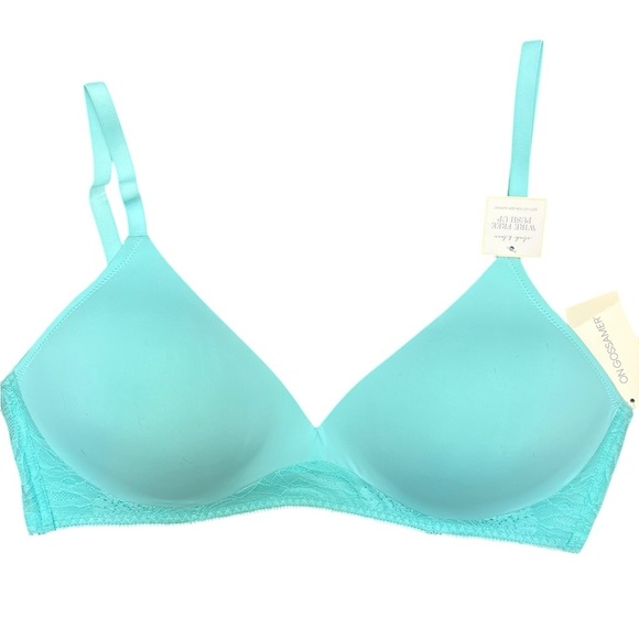 On Gossamer NWT Wire Free Push-Up Tee Shirt Bra in Island Paradise 36C - Picture 3 of 11